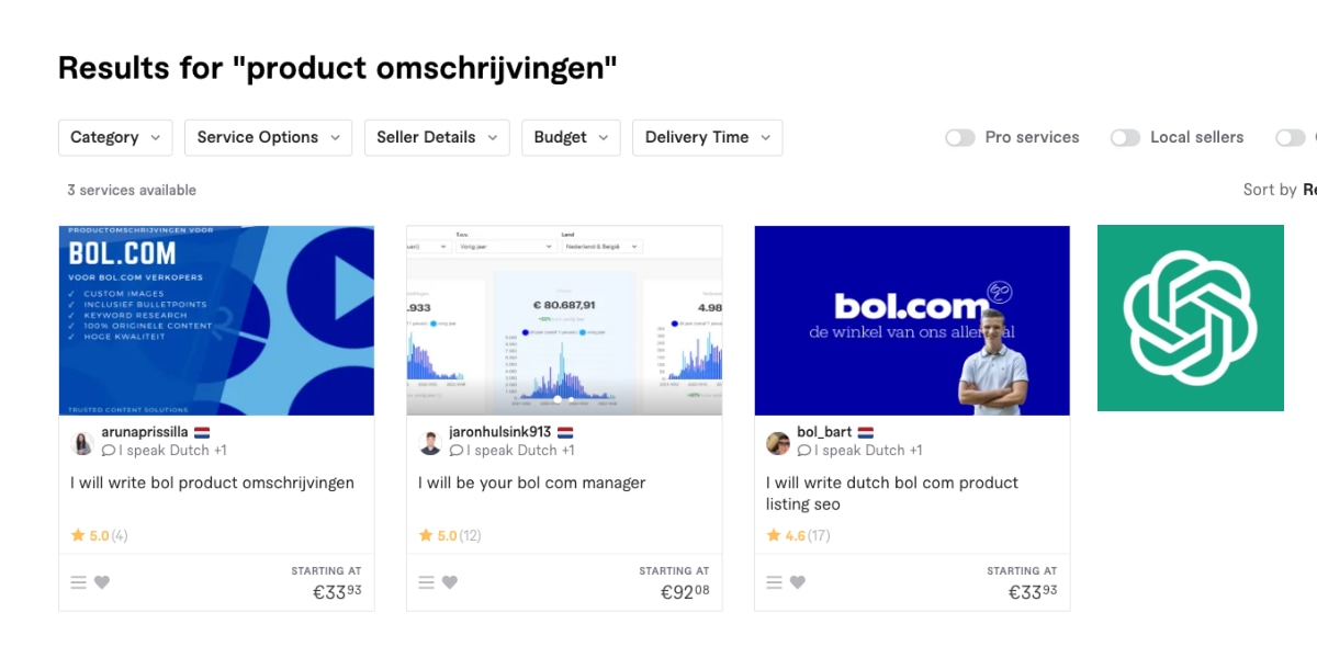 Verkoop product omschrijvingen ChatGTP