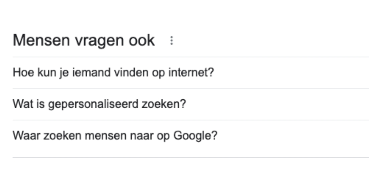 mensen zoeken ook naar