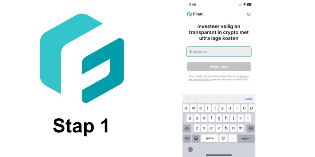 Finst account aanmaken e-mail stap 1