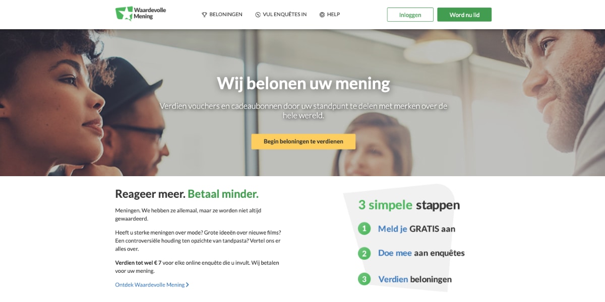 website waardevollemening.nl geld verdienen